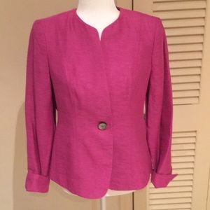 Jones New York magenta jacket goes office to party